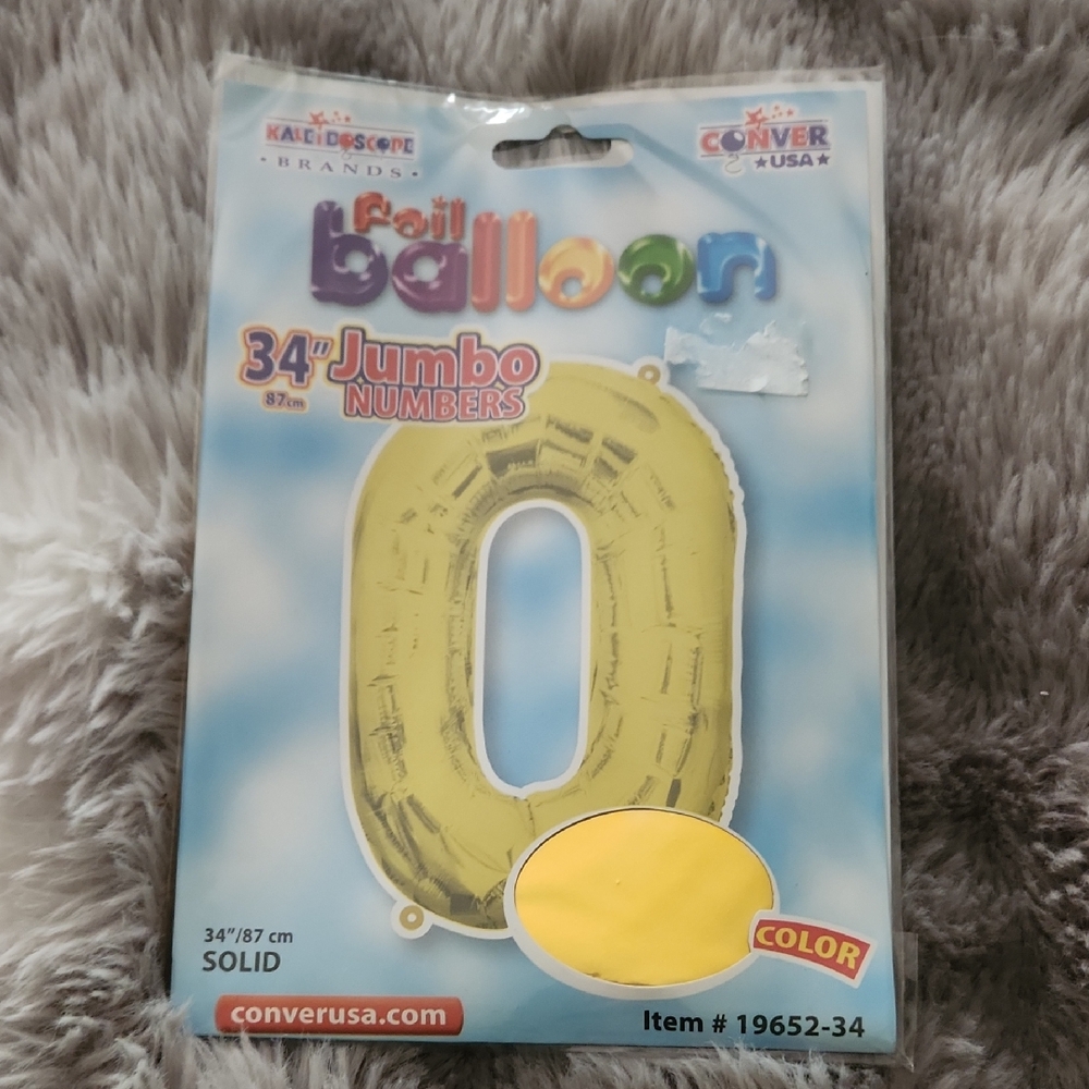 Gild Jumbo Number 0 Balloon